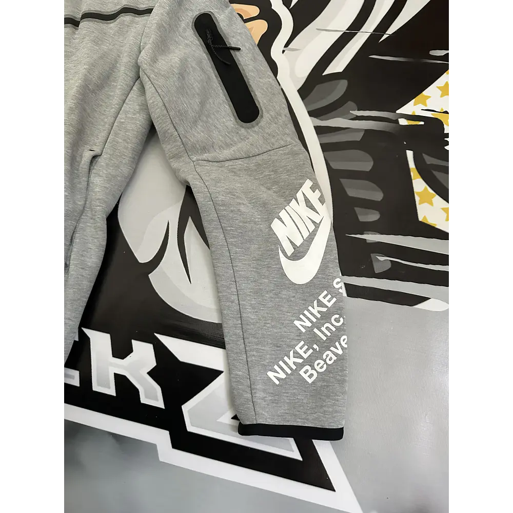 Nike Sportswear Tech Fleece Graphic Full-Zip Hoodie - Grey USED