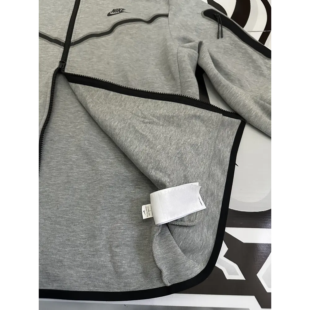 Nike Sportswear Tech Fleece Full-Zip Hoodie - Dark Grey Heather USED