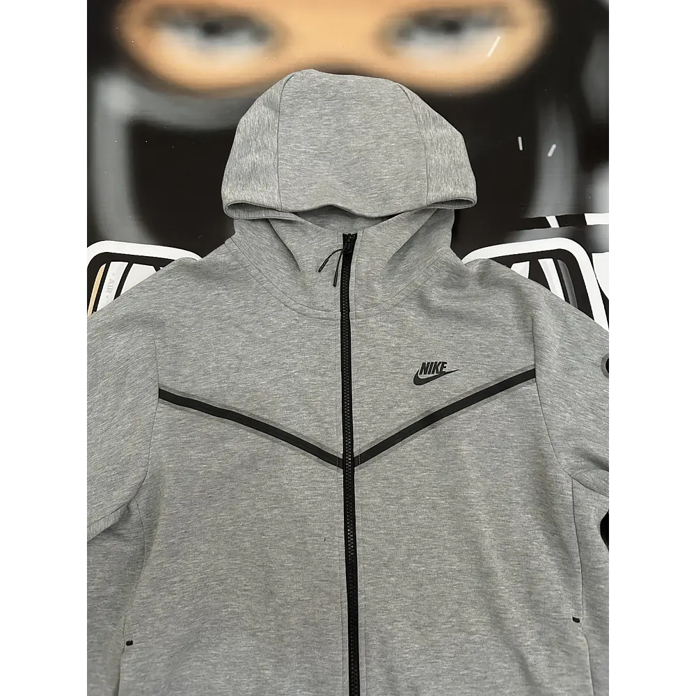 Nike Sportswear Tech Fleece Full-Zip Hoodie - Dark Grey Heather USED
