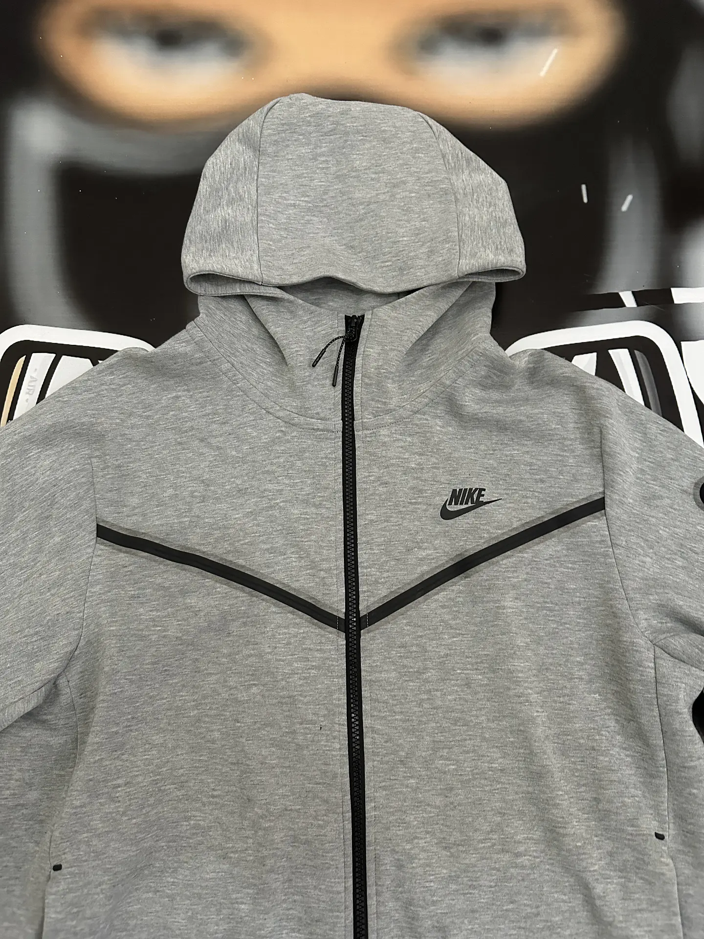 Nike Sportswear Tech Fleece Full-Zip Hoodie - Dark Grey Heather USED 7