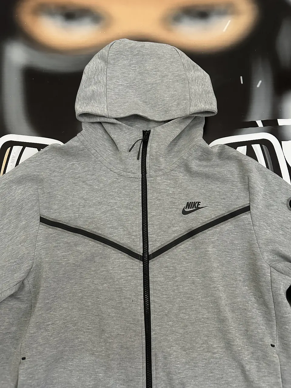 Nike Sportswear Tech Fleece Full-Zip Hoodie - Dark Grey Heather USED 7