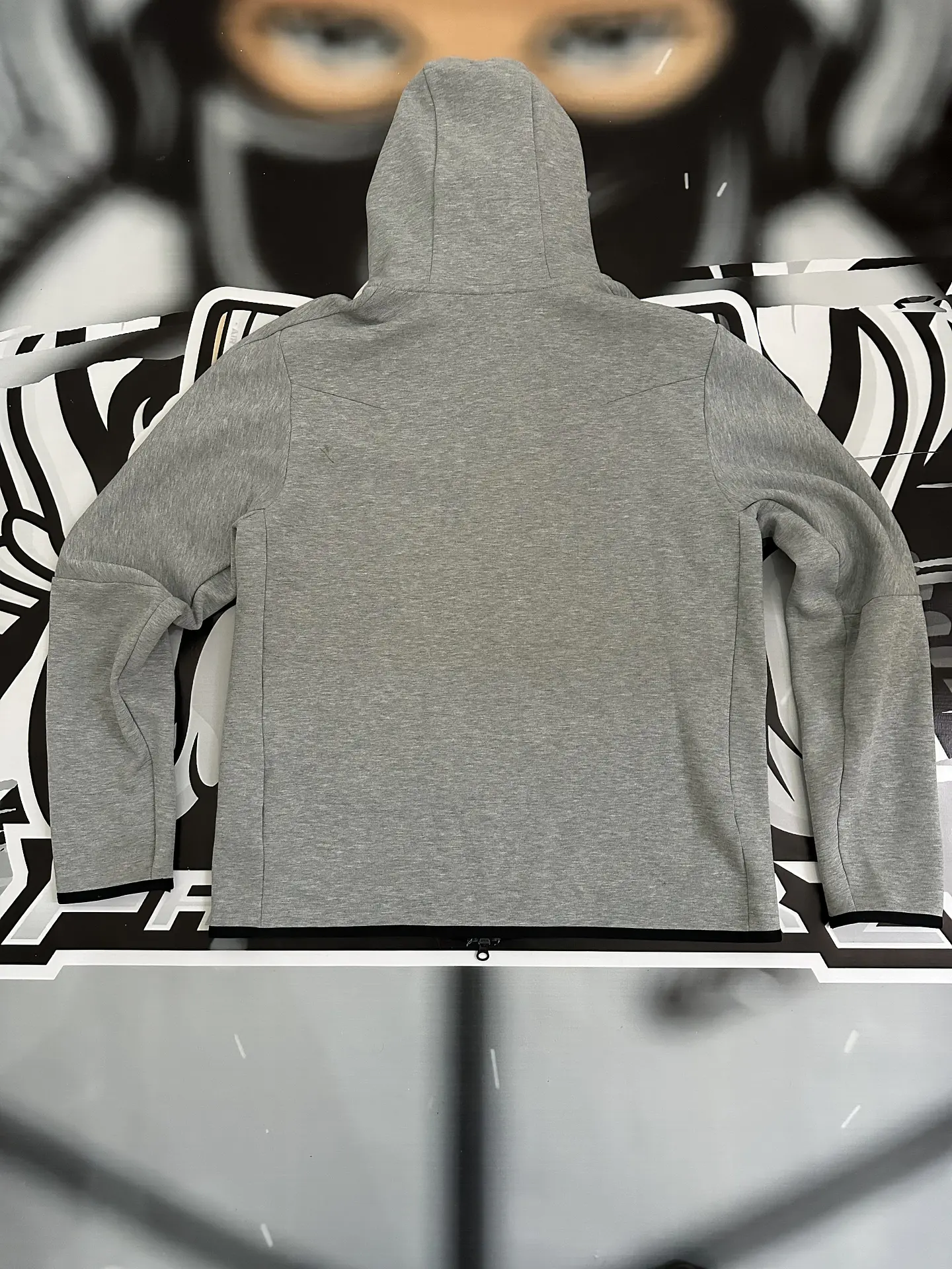 Nike Sportswear Tech Fleece Full-Zip Hoodie - Dark Grey Heather USED 8
