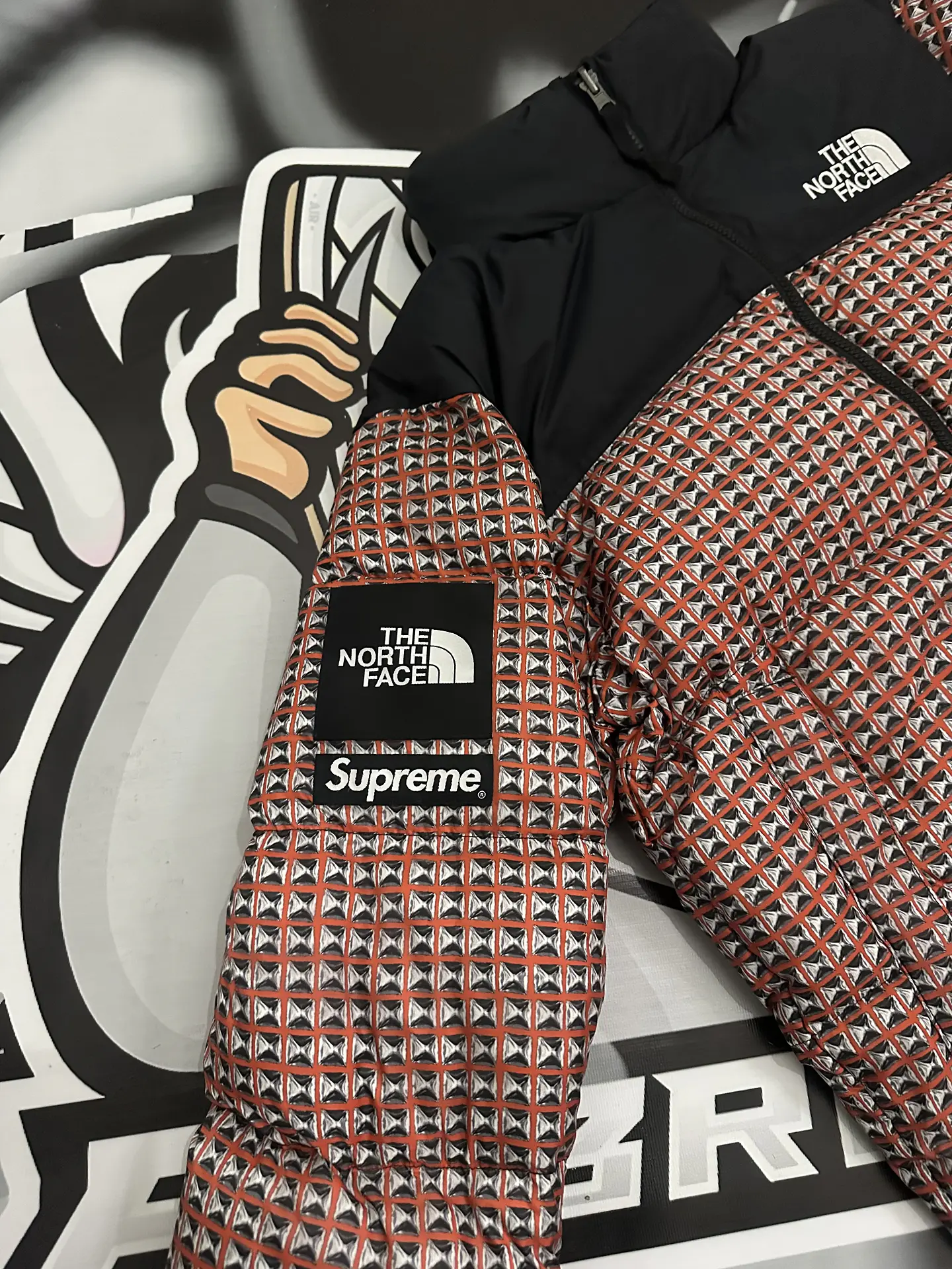 Supreme The north Face Nuptse Jacket Red  7