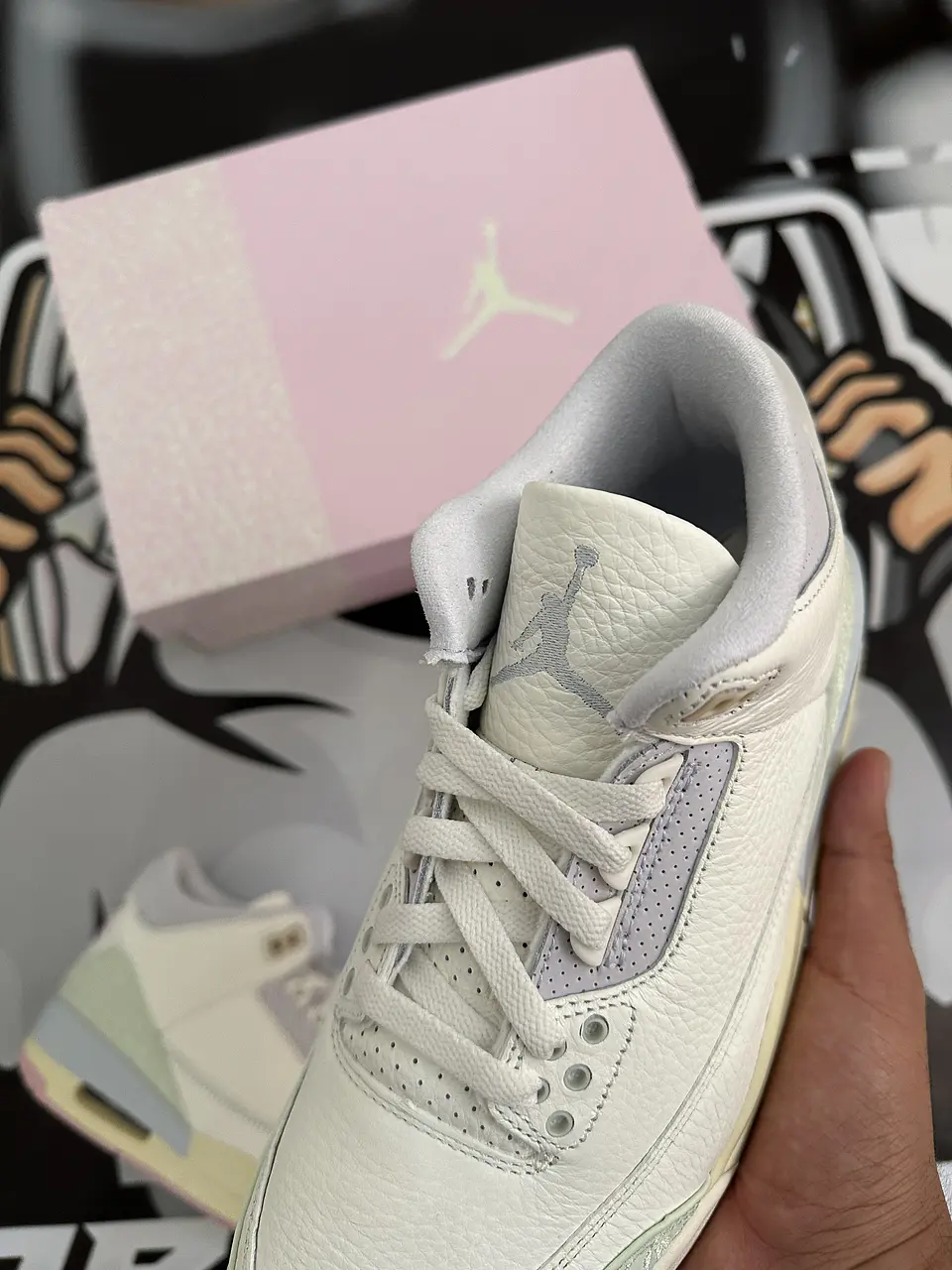 Air Jordan retro 3 Sail Jade aura  9
