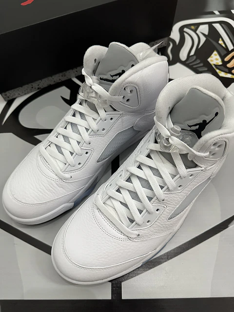Air Jordan retro 5 White metalic 