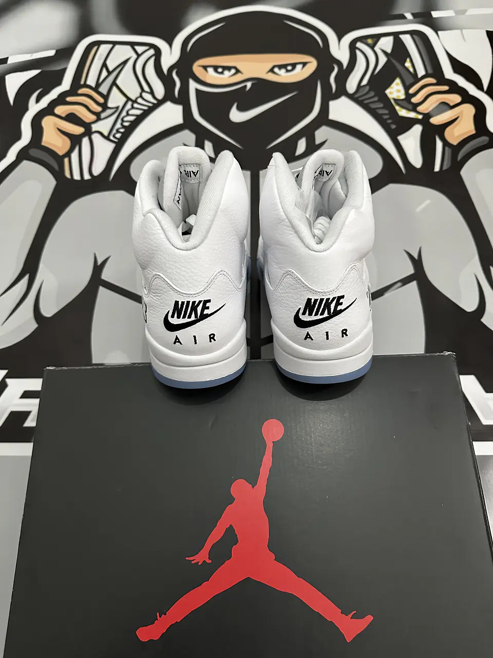 Air Jordan retro 5 White metalic  4