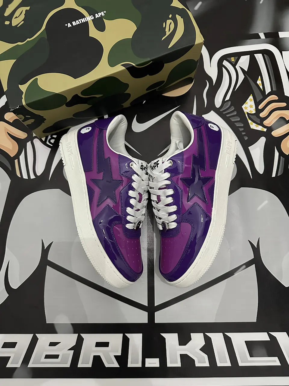 A Bathing Ape Bape Sta Icon M2 Purple - USED 1
