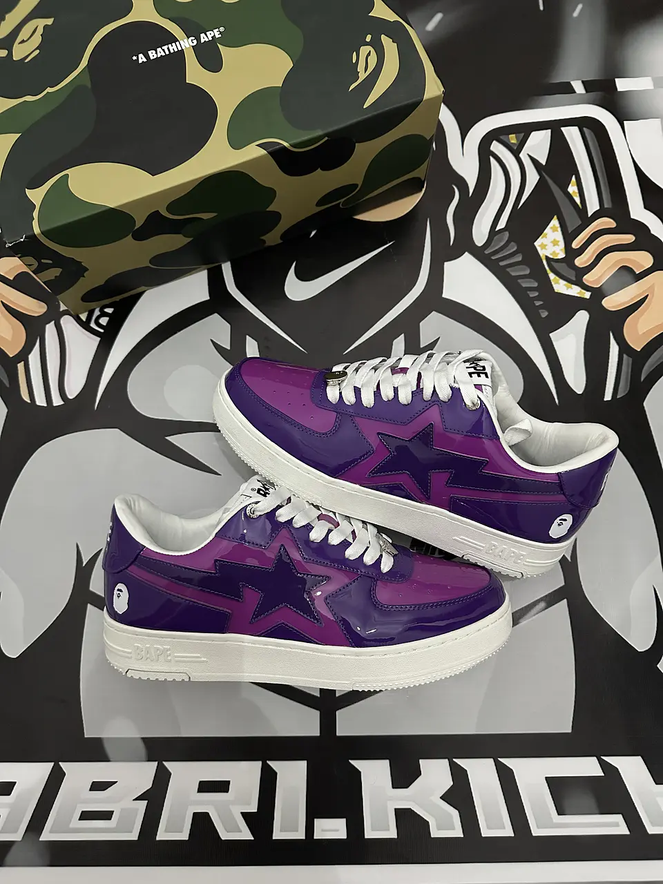 A Bathing Ape Bape Sta Icon M2 Purple - USED 3