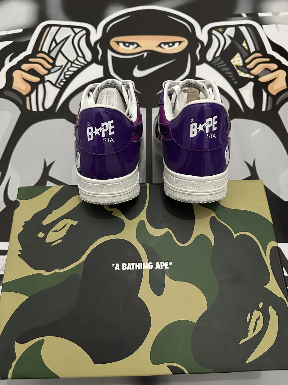 A Bathing Ape Bape Sta Icon M2 Purple - USED 4