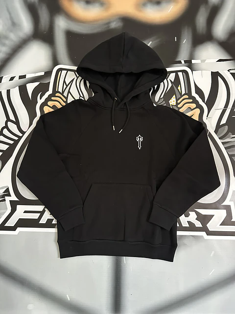 Hoodie Trapstar T logo white - Black