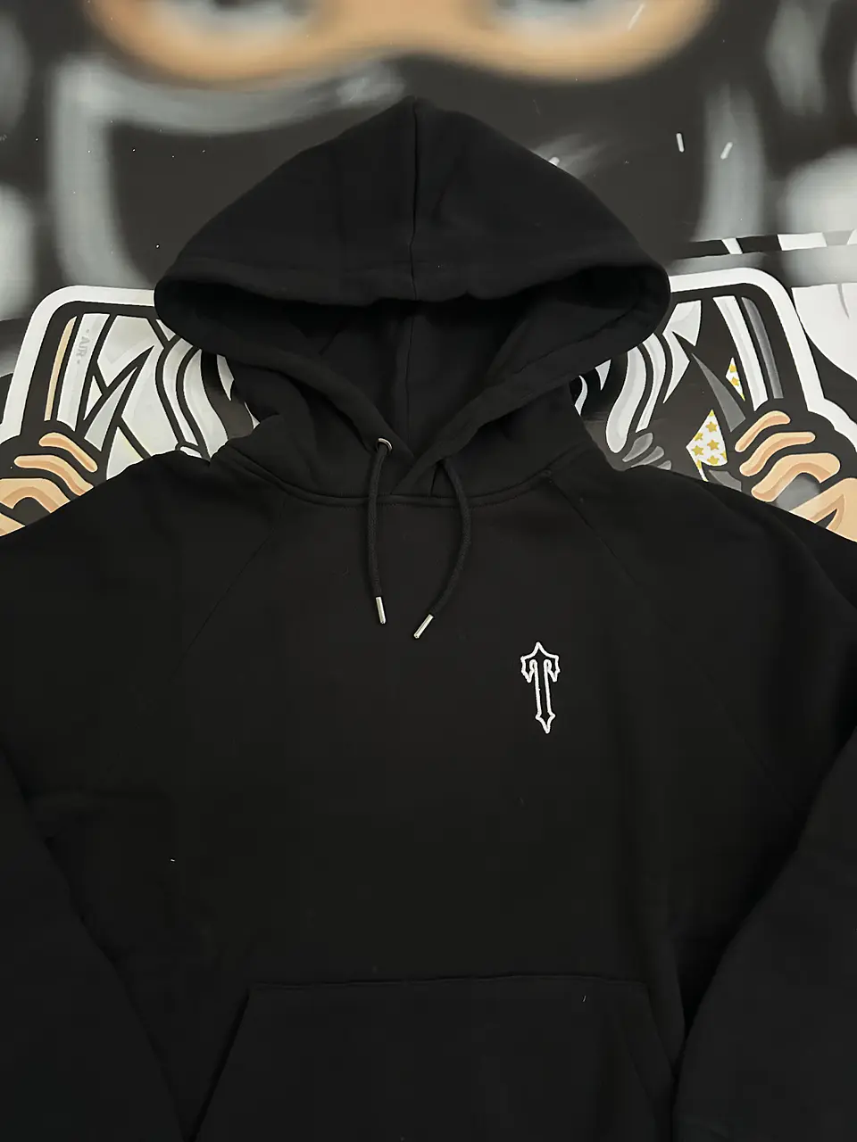 Hoodie Trapstar T logo white - Black 2