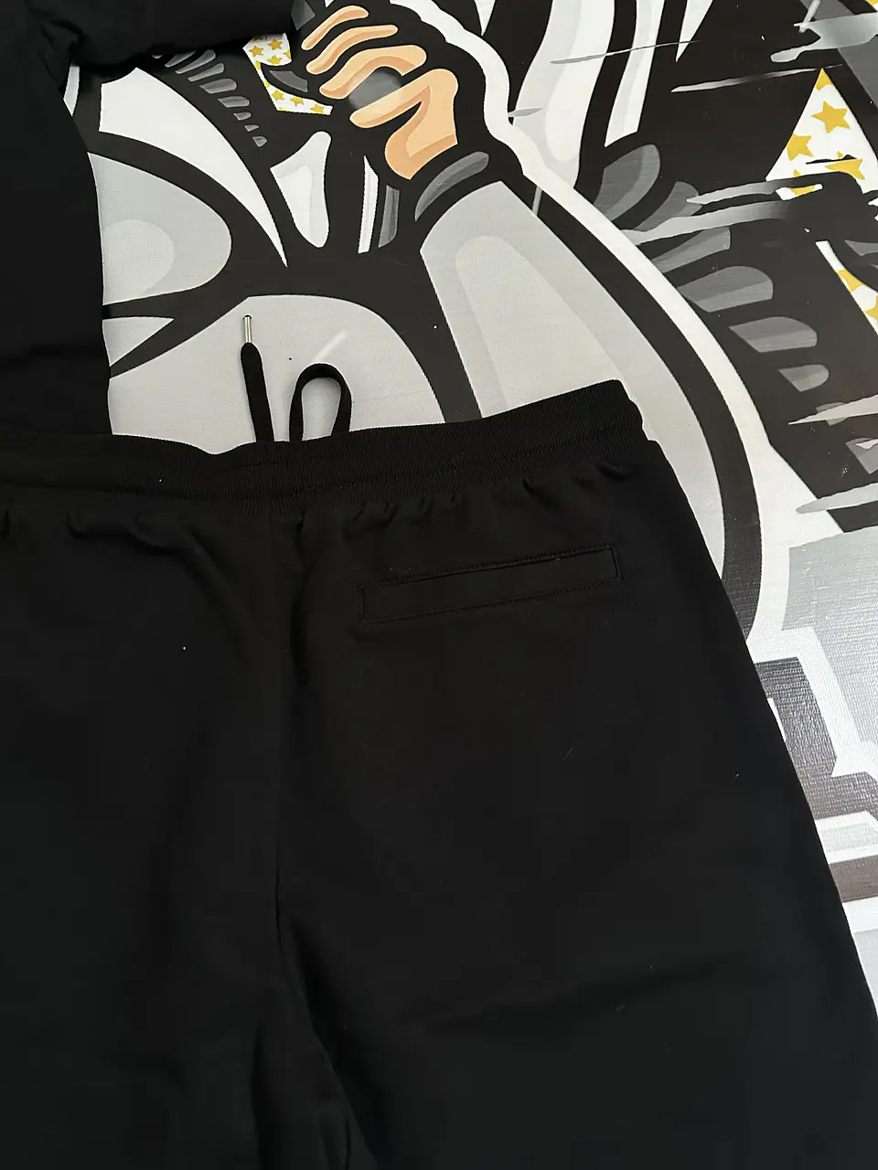 Trucksuit short set Trapstar Camo logo -  black 4