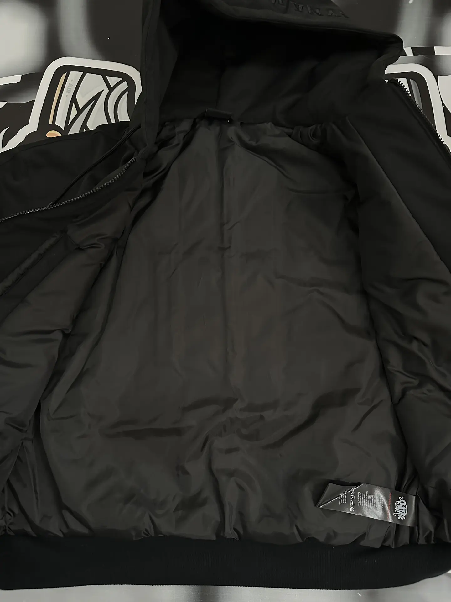 Hoodie Puffer full Zip SYNA - TRIPLE BLACK 4