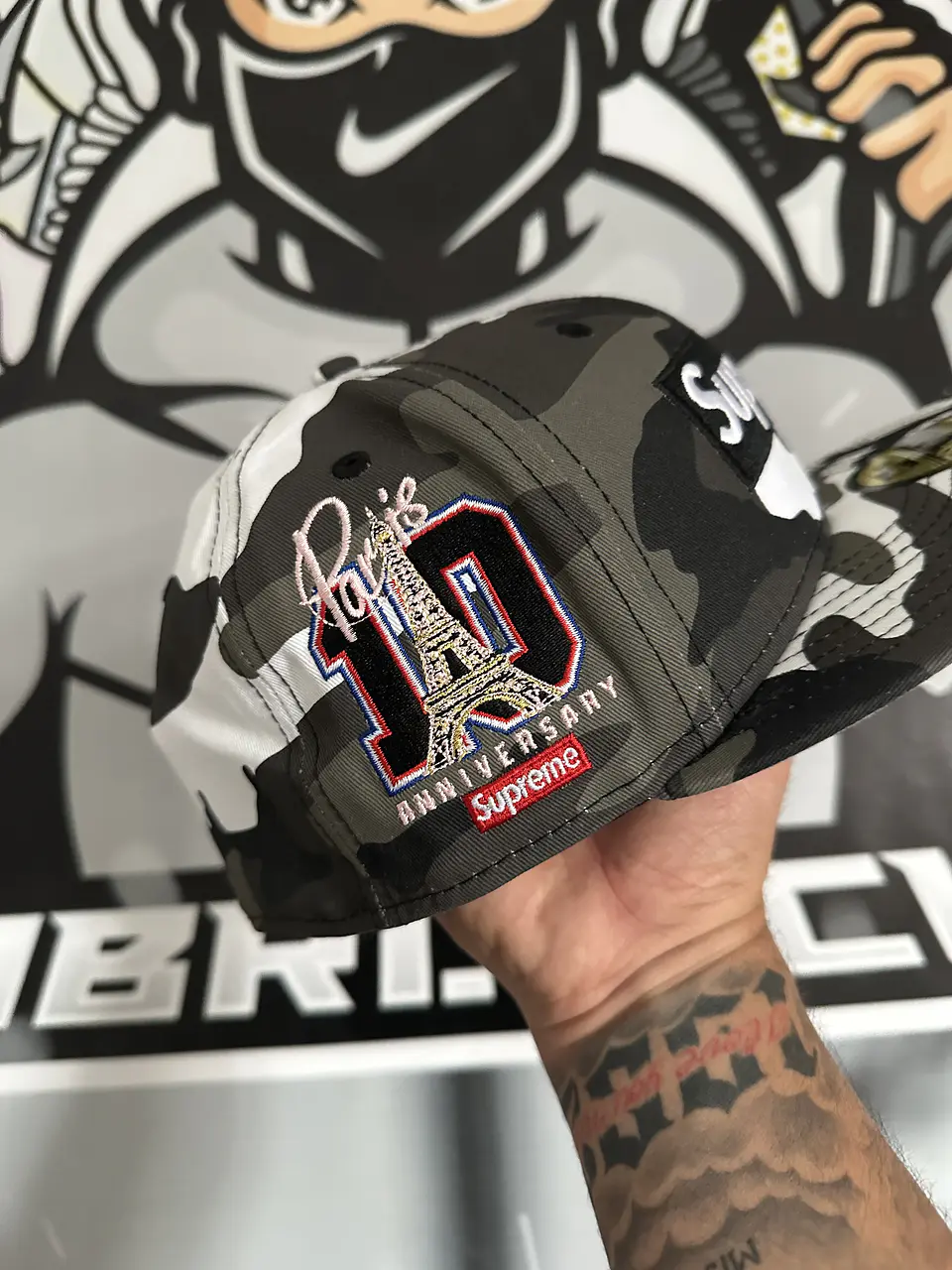 Supreme Shop Box Logo New Era 59Fifty Fitted Hat - Snow Camo 4