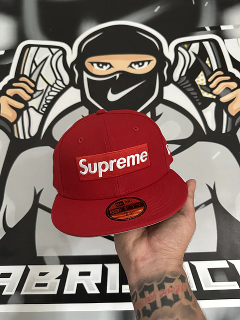Supreme Ghostface Box Logo New Era 59Fifty Cap - red