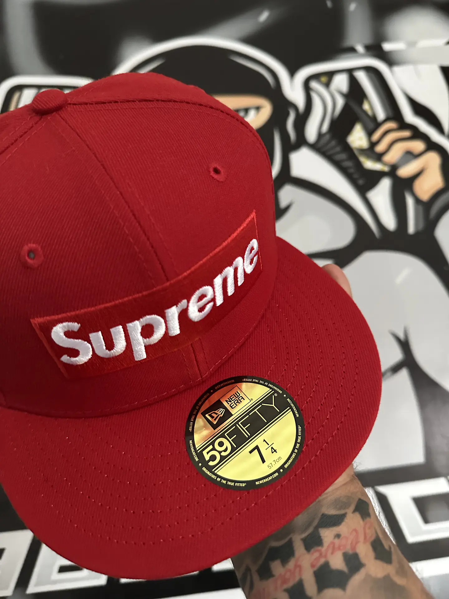 Supreme Ghostface Box Logo New Era 59Fifty Cap - red 3