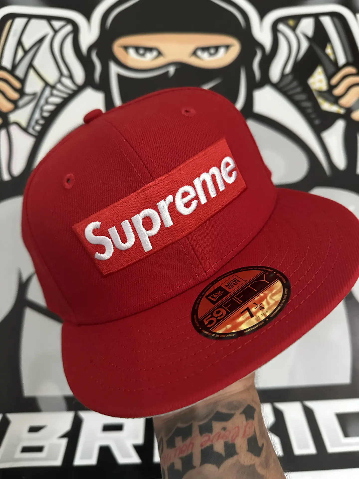 Supreme Ghostface Box Logo New Era 59Fifty Cap - red 2
