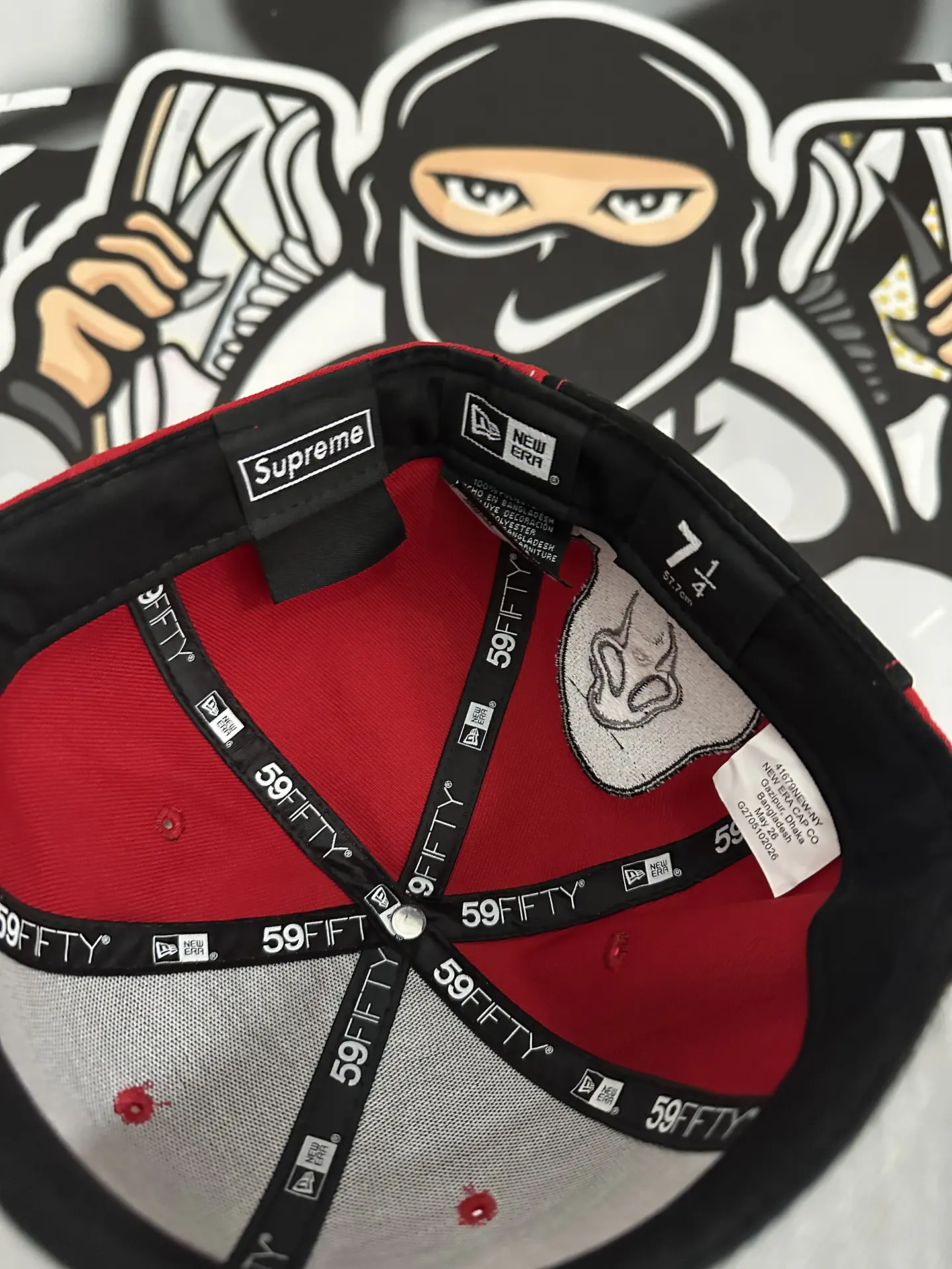 Supreme Ghostface Box Logo New Era 59Fifty Cap - red 6