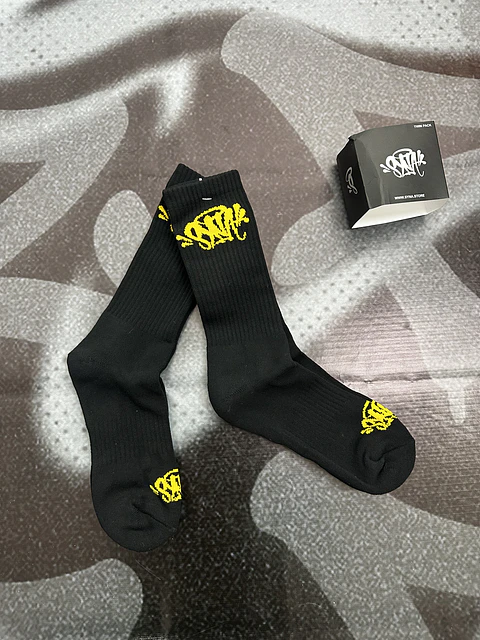 calcetines pack 2 pares syna - black and yellow
