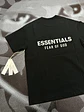 T-Shirt ESSENTIALS Jet Black Classic Fit SS25 - thumbnail 4