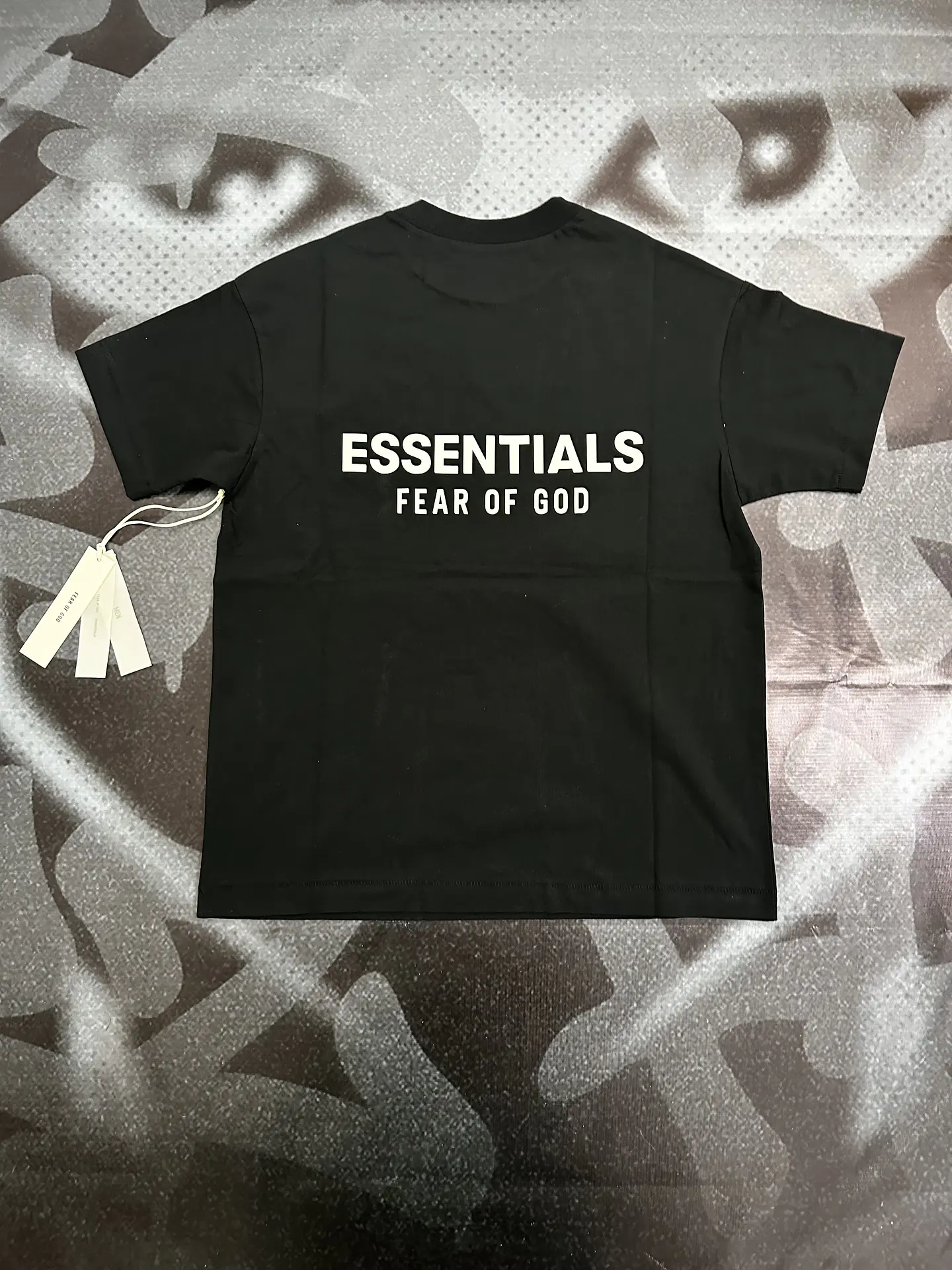 T-Shirt ESSENTIALS Jet Black Classic Fit SS25 3