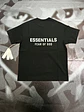 T-Shirt ESSENTIALS Jet Black Classic Fit SS25 - thumbnail 3