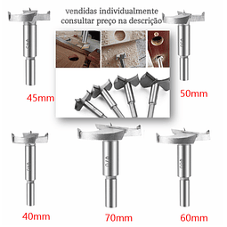 FACE620 Brocas centrais 40mm a 70mm  carpintaria auto centralização  tungstênio