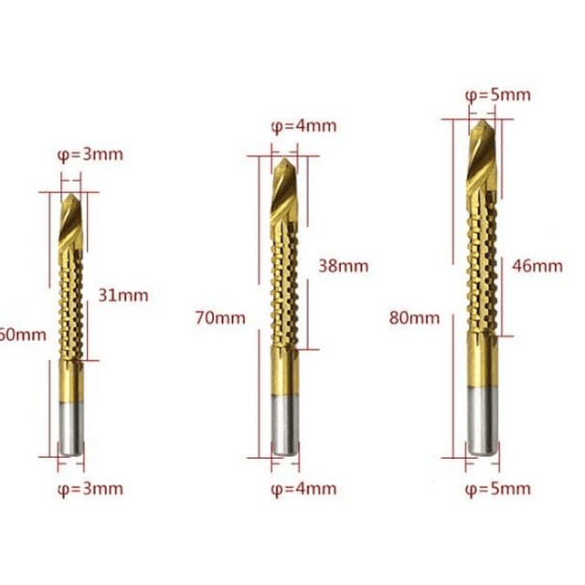 FACE498 KIT 6 Brocas Multi Funções  3 in 1 metal madeira furos corte 