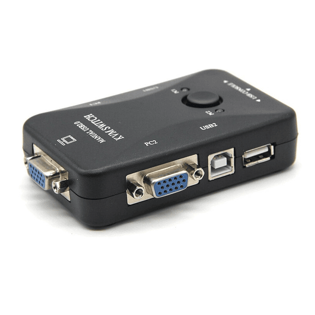 FACE664 Usb kvm switch switcher 2 porta vga svga caixa de interruptor usb 2.0