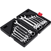 FACE717  ROQUETE KIT 12 peças  Cabeça Flexível jogo  chave bocas mistas  8 a 19mm