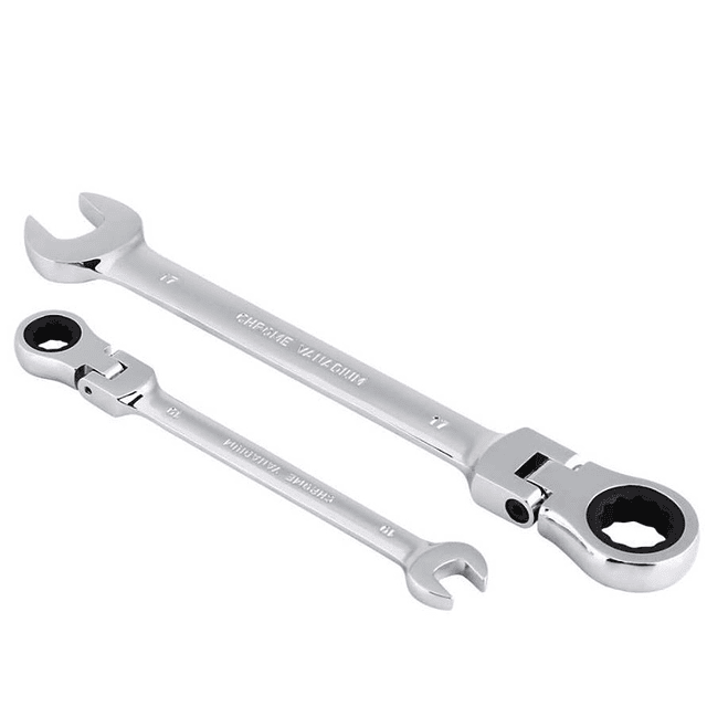 FACE717  ROQUETE KIT 12 peças  Cabeça Flexível jogo  chave bocas mistas  8 a 19mm