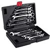 FACE717  ROQUETE KIT 12 peças  Cabeça Flexível jogo  chave bocas mistas  8 a 19mm