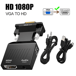 FACE447 Vga para hdmi adaptador conversor compatível hd 1080p adaptador 