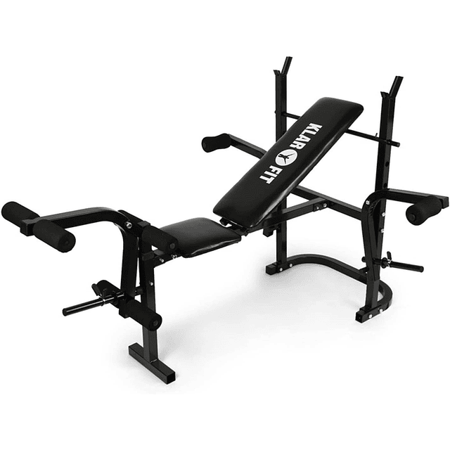 FACE870 Banco de musculação abdominais, banco de pesos multipower curl para braço e perna com pesos até 160 kg, encosto regulável a 3 níveis de aço