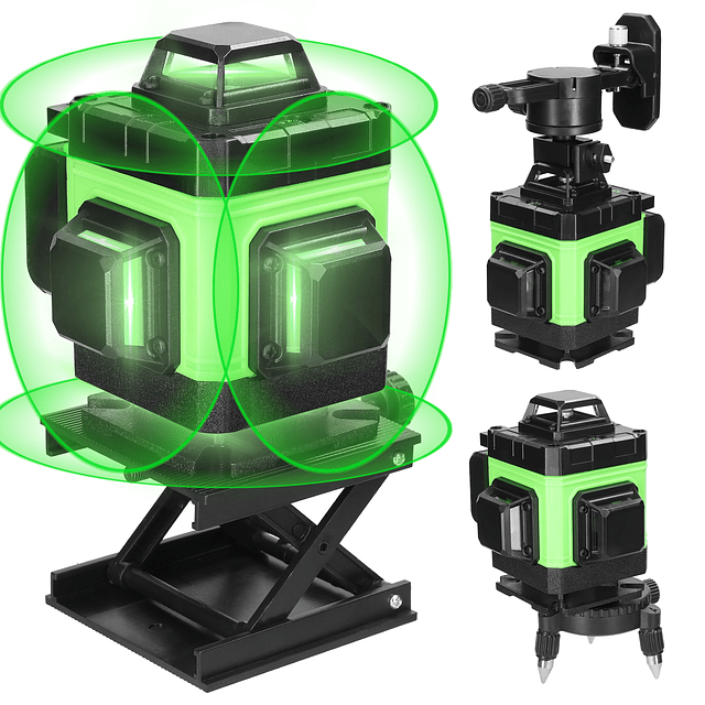 FACE916 Laser 360º 16 linhas com auto-nivelamento 2 baterias comando e 3 tripés E MALA 