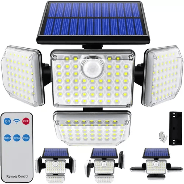 FACE932 SUPER Lâmpada solar com 181 leds regulável e com comando