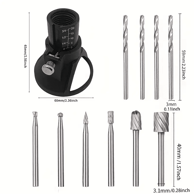 FACE958 11 PCS Acessórios De Ferramenta Elétrica Rotativa Com Brocas Para Ferramenta Rotativa