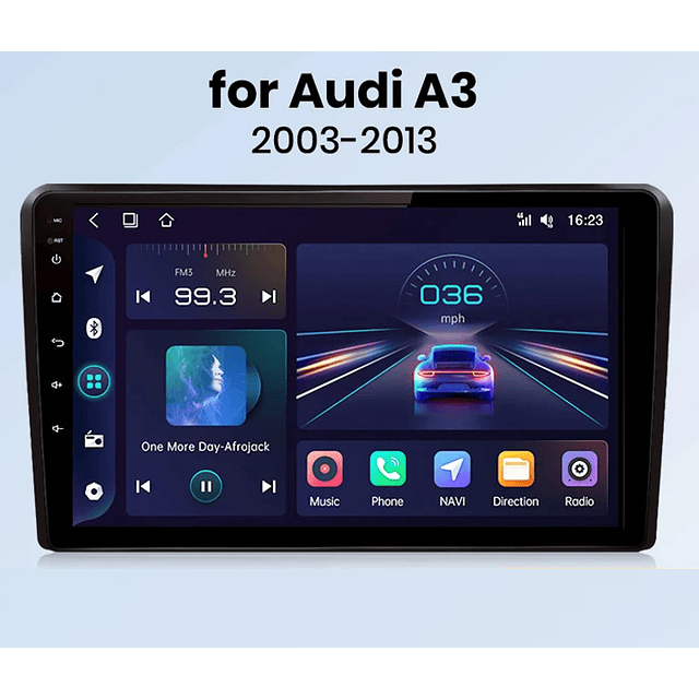 FACE812 Audi A3 Auto rádio android  2003-2013  1GB RAM 32GB ROM  rds fm usb