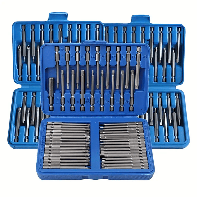 FACE1080  KIT 50 Bits chave de fendas eletrica Hex, Torx, Tri-Wing