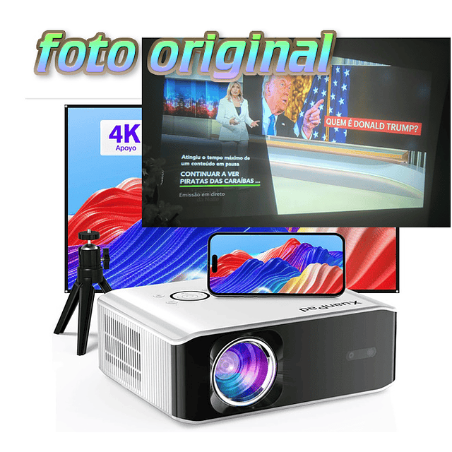 FACE1166 Surpreendente Projetor  video wifi 2800L Focagem automática iOS/Android/TV Stick