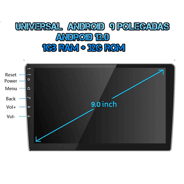 FACE189 Auto rádio Android  9 polegadas 2 Din   1gb ram + 16G rom GPS WIFI FM