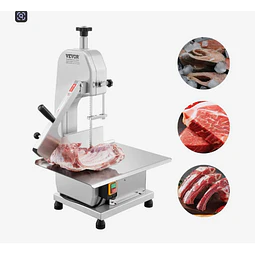 FACE1441  Serra fita corte ossos carne, 650 W, bancada de trabalho de 315 x 460 mm, cortador de carne congelada 