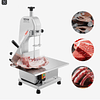 FACE1334  Serra de fita elétrica comercial VEVOR para corte de ossos e carne, 650 W, bancada de trabalho de 315 x 460 mm, cortador de carne congelada para carne suína e bovina, cor prata.