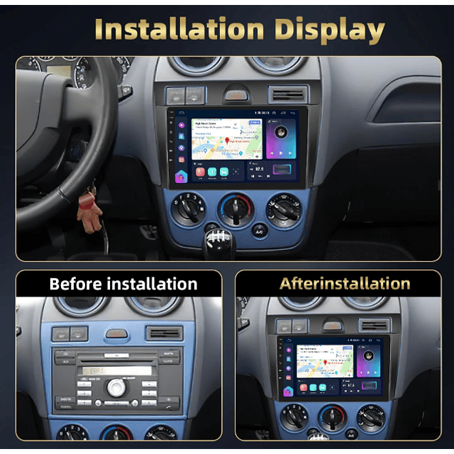 FACE1341 Ford Fiesta 2006-2011 auto rádio android 1gb ram 32gb rom  