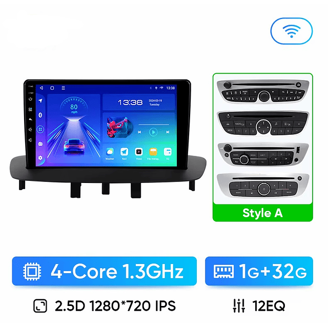FACE1344 Renault Megane 3 fluence samsung sm3 2008-2014 auto rádio android 1gb ram 32gb rom 