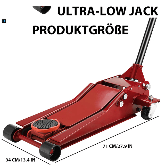 FACE1345  Macaco baixo perfil 3 Toneladas faixa de elevação 75-505mm