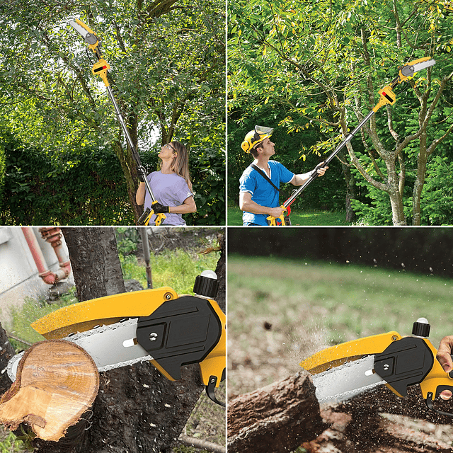 FACE1346 Mini motosserra com braço extensivel 21v com duas baterias