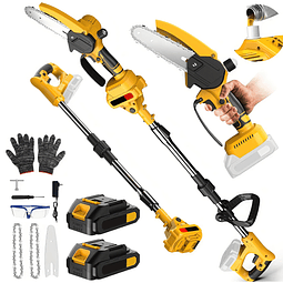 FACE1346 Mini motosserra com braço extensivel 21v com duas baterias