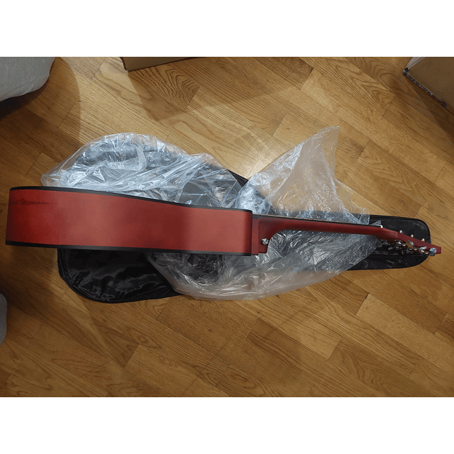 FACE1349 Guitarra Acústica de 38 Polegadas para Iniciantes - Inclui Bolsa para Guitarra, Capotraste, Alça Ajustável, Palhetas (Cores Aleatórias), Cordas, Pano de Limpeza (Cor Aleatória), Estojo para P