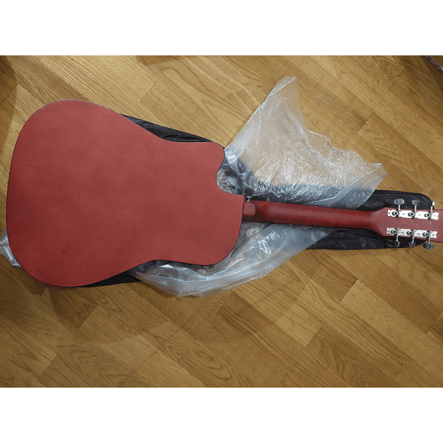 FACE1349 Guitarra Acústica de 38 Polegadas para Iniciantes - Inclui Bolsa para Guitarra, Capotraste, Alça Ajustável, Palhetas (Cores Aleatórias), Cordas, Pano de Limpeza (Cor Aleatória), Estojo para P